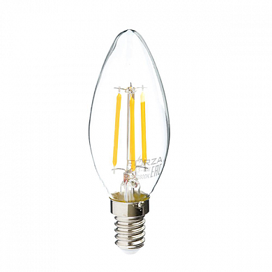 Лампа филаментная свеча Forza, 4W, Е14, 390 lm, 2800К купить