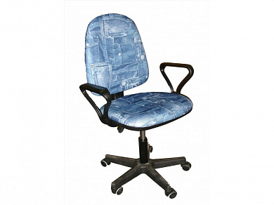 Компьютерное кресло детскоее Престиж Поло, синий джинс 