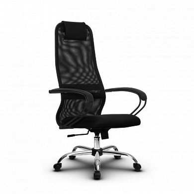 Кресло компьютерное SU-BP-8 CH черный, хром