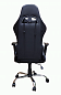 Игровое компьютерное кресло с подставкой для ног, черный, хром