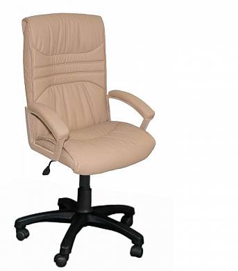 Кресло офисное для руководителя Фортуна 5(5) бежевый кожзам, Аленсио