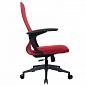 Кресло офисное CP-8PL МЕТТА красная сетка, красное сидение, пластик пятилучье
