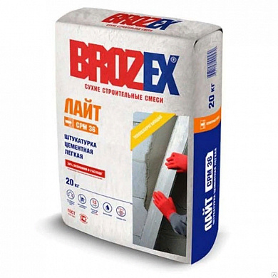 Штукатурка цементная BROZEX 20 кг СРМ-36 купить