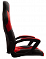 Кресло игровое Фортуна 5(74) красно-черное, механизм качения, пятилучье пластик